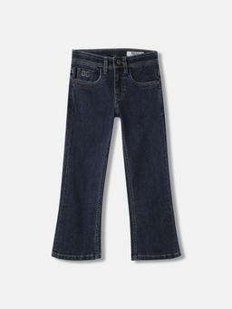 Blue Giraffe - Boys Blue Washed Mid-Rise Bootcut Fit Jeans