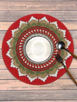 THE HOME TALK - 15" Round Cotton Placemats (Pack of 4)
