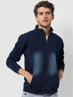 Campus Sutra - Men Solid Stylish Casual Denim Jacket