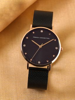 French Connection - Black Dial Analog Watch for Women - FCC01BM