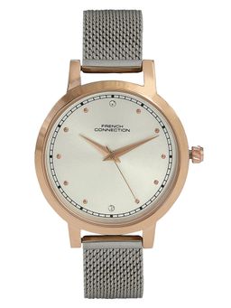 French Connection - Silver Dial Analog Watch for Women - FCN055A