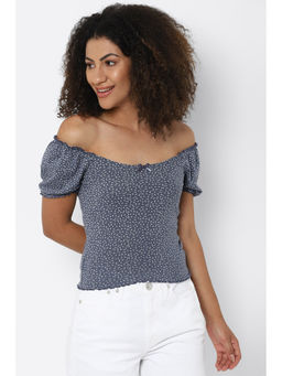 American Eagle - Women Blue Half-Sleeve Tee