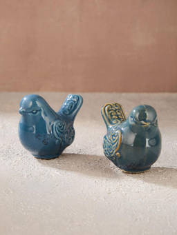 Fabindia - Ahilya Ceramic Bird Accent (Set Of 2)