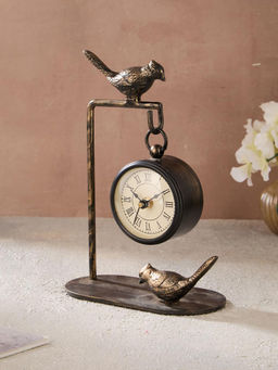 Fabindia - Black Ivaan Metal Table Clock