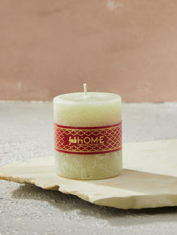 Fabindia - Green Santo Polo Fragrance Wax Pillar Candle