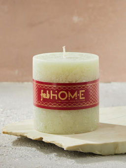 Fabindia - Green Santo Polo Fragrance Wax Pillar Candle