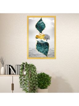 Dekorstation - Leaves With Sun Canvas Wall Painting