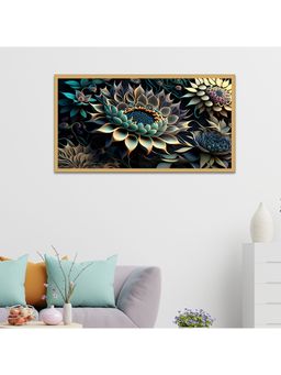 Dekorstation - Beautiful 3D Multicolor Flower Canvas Wall Painting