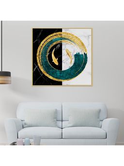 Dekorstation - Abstract Goldfish Pattern Square Acrylic Canvas Wall Painting