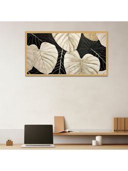 Dekorstation - Abstract Illustration Plant Art Huge Leaves Wall Painting