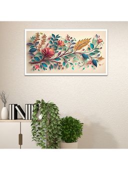 Dekorstation - Red And Orange Floral Wall Painting Vibrant Inspired Wall Art