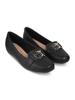 MODARE - Black Round Toe Pu Tpr Pair Of Loafers