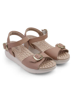 MODARE - Nude Round Toe Pu Rubber Pair Of Sandals