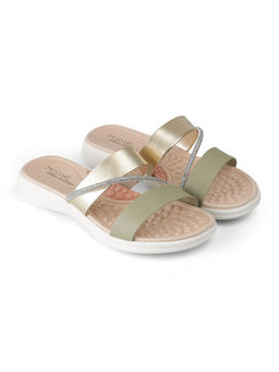 MODARE - Green Round Toe Pu Tpr Pair Of Sandals