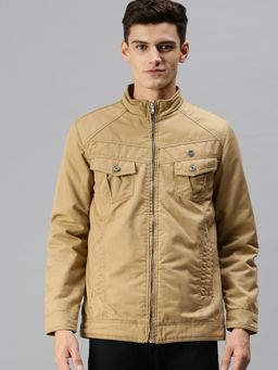 SHOWOFFFF - Men Casual Solid Khaki Jacket