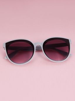 DukieKooky - Kids Unisex Stylish & Sturdy Blue Frame & Purple Lens Oversized Sunglasses