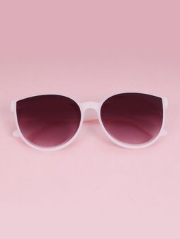 DukieKooky - Kids Unisex Stylish & Sturdy White Frame & Black Lens Oversized Sunglasses