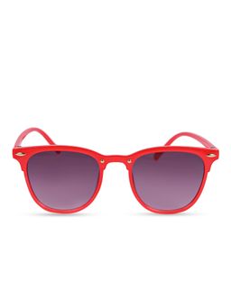 DukieKooky - Kids Unisex Stylish & Sturdy Red Frame & Black Lens Wayfarer Sunglasses