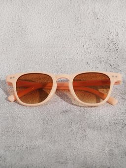 DukieKooky - Unisex Kids Baby Pink Frame & Brown Lens Wayfarer Sunglasses