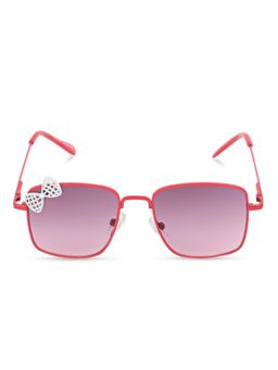 DukieKooky - Kids Red Frame & Black Lens Square Sunglasses