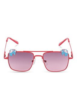 DukieKooky - Kids Red Frame & Black Lens Square Sunglasses