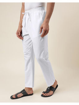 Fabindia - White Cotton Straight Leg Solid Pyjama
