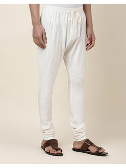 Fabindia - Off White Viscose Blend Straight Leg Solid Pyjama