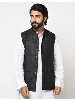 Fabindia - Black Cotton Straight Leg Solid Pyjama