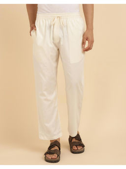 Fabindia - Beige Cotton Straight Leg Solid Pyjama