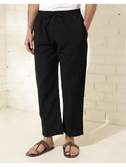 Fabindia - Black Cotton Straight Leg Solid Pyjama