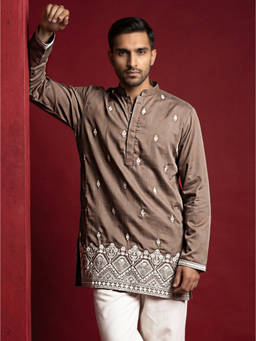 Jompers - Cotton Blend Ethnic Embroidered Kurta