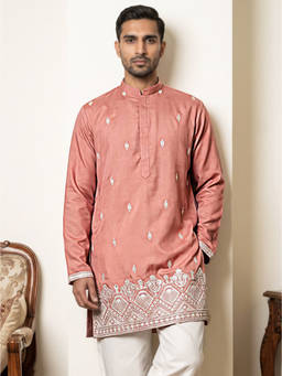 Jompers - Cotton Blend Ethnic Embroidered Kurta