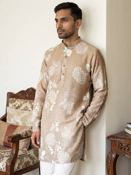 Jompers - Cotton Blend Printed and Thread Work Kurta