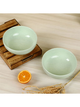 Amalfiee Ceramics - Exclusive Lemon Grass Big Bowl Set Of 2Pcs (8" & 7")