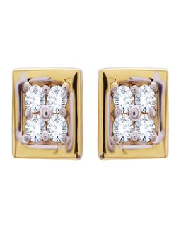 WHP Jewellers - Square Stud Earrings with Certified Diamonds