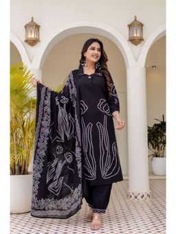 Autumnlane - Girnar Sable Cotton Kurta With Salwar & Dupatta