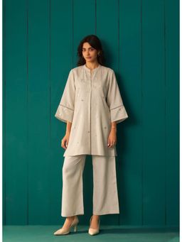 Autumnlane - Itrh Vanila Cotton Linen Co-Ord Set