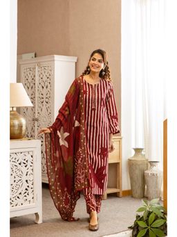 Autumnlane - Karen Auburn Cotton Kurta With Pant & Dupatta
