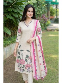 Autumnlane - Kartar Angel Cotton Kurta With Pant & Dupatta