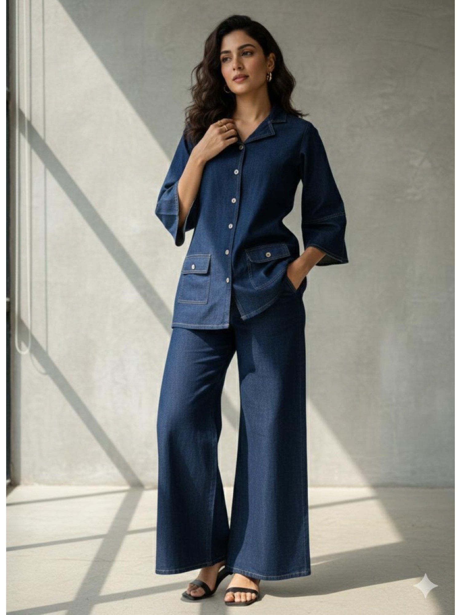 autumnlane Prisha Cobalt Denim Co-Ord Set-picture-35