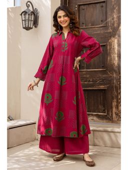 Autumnlane - Raven Cherry Cotton Kurta With Pant