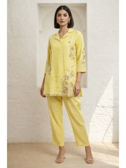 Autumnlane - Soma Lemon Embroidered Co-Ord Set