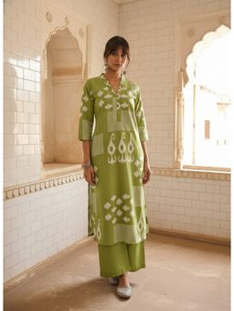 Autumnlane - Swades Leaf Cotton Kurta With Pant
