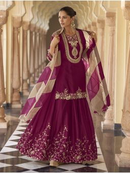 Autumnlane - Umaira Jam Full Work Kurti With Sharara & Dupatta