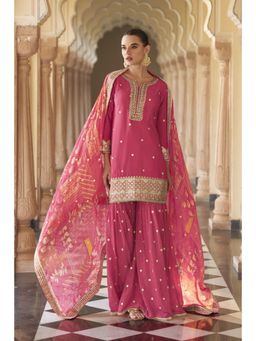 Autumnlane - Umaira Rouge Full Work Kurti With Sharara & Dupatta