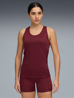 Puma - Maroon Train All Day Racerback Women's Training Tank Top