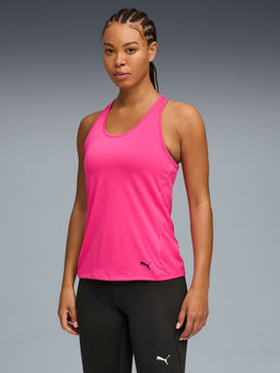 Puma - Pink Train All Day Racerback Women's Training Tank Top