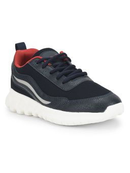 LIBERTY - Leap7x Pablo 1lm Kids Sports Lacing Shoes Navy Blue