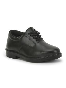 LIBERTY - Prefect Skoolboypu Boys Lacing School Shoes Black