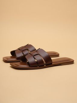 ERIDANI - Jimena Brown Slip-On Flats